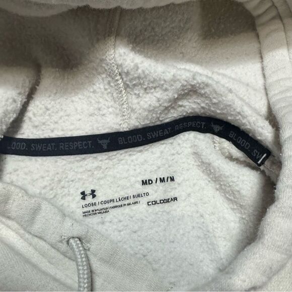 Under Armour Project Rock Hoodie Sweatshirt Mens Size Medium Blood Sweat Respect - Picture 4 of 6